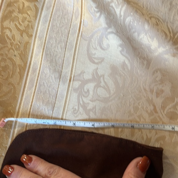 Imitation suede brown heeled boots size 8 - Picture 10 of 12